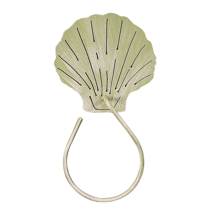 Seagrass Shell Iron Hand Towel Holder