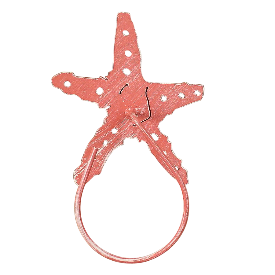 Coral Starfish Iron Hand Towel Holder