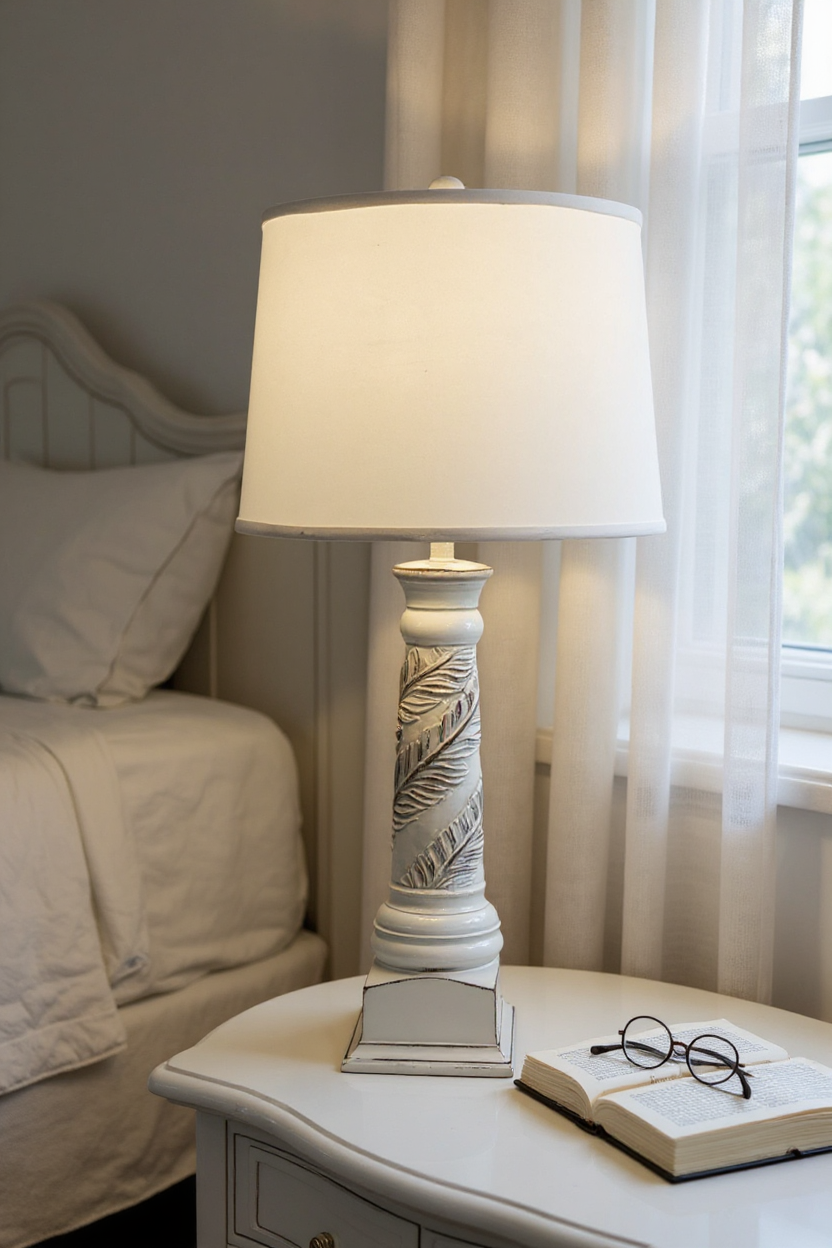 NUDE/GOLD BANANA LEAF TABLE LAMP