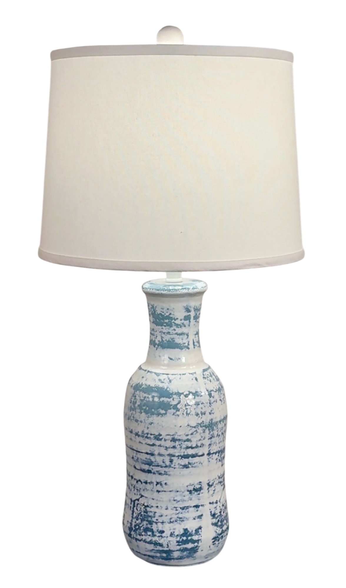 Nude/Nautical Faux Clay Water Jug Lamp