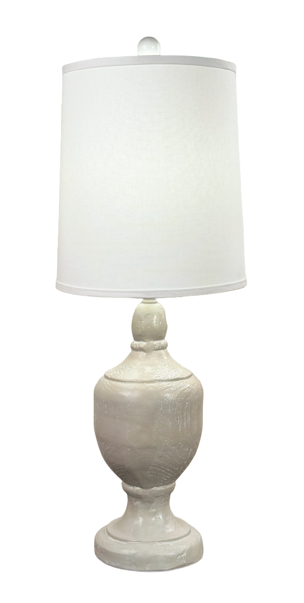 White Washed Sisal Venice Urn Table Lamp