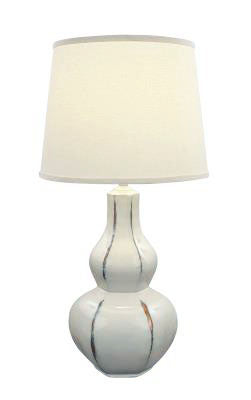 Farmhouse/Gold Large 6 Sided Tear Drop Table Lamp - Coast Lamp Shop
