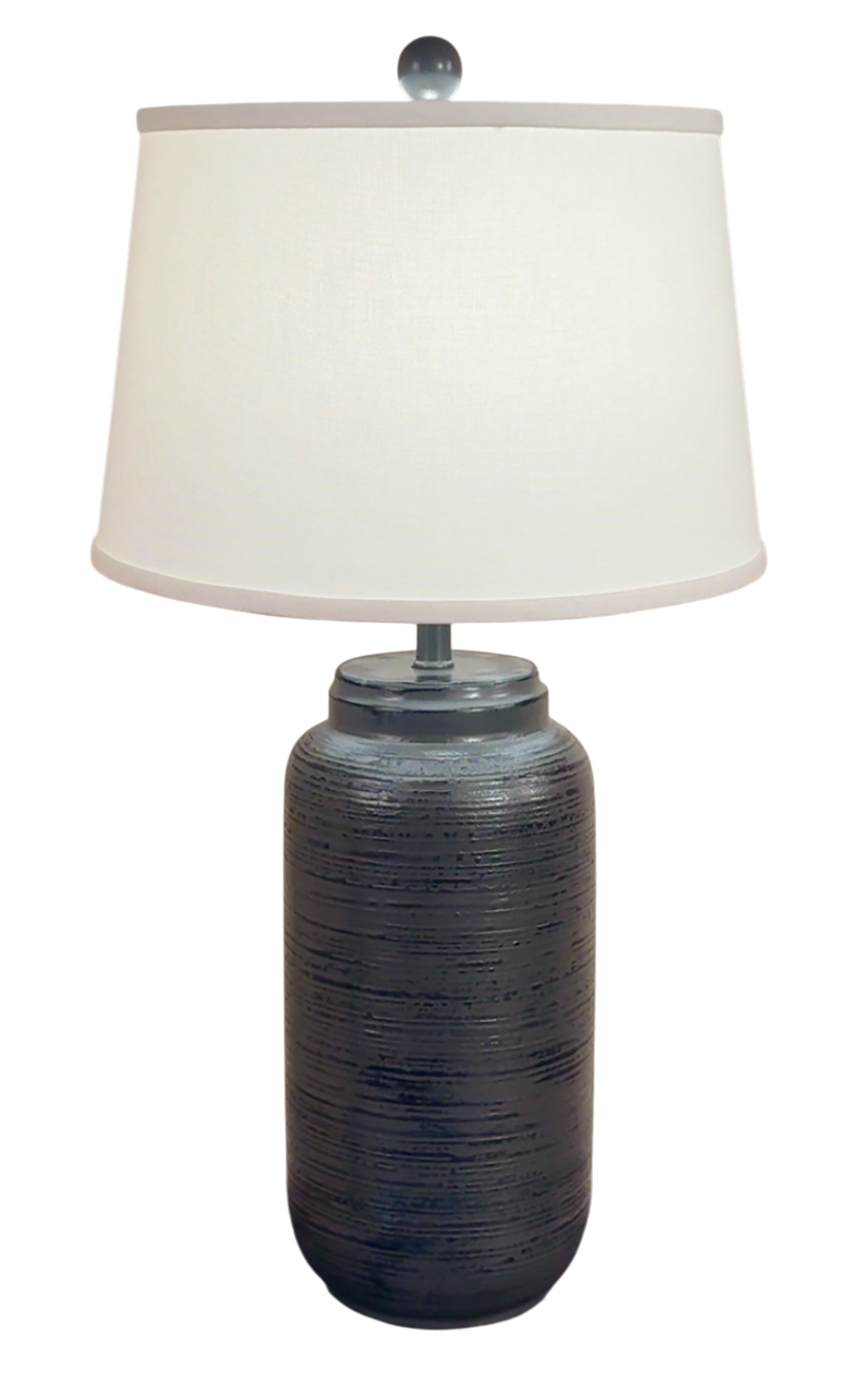 Distressed Charcoal Large Ginger Jar Table Lamp