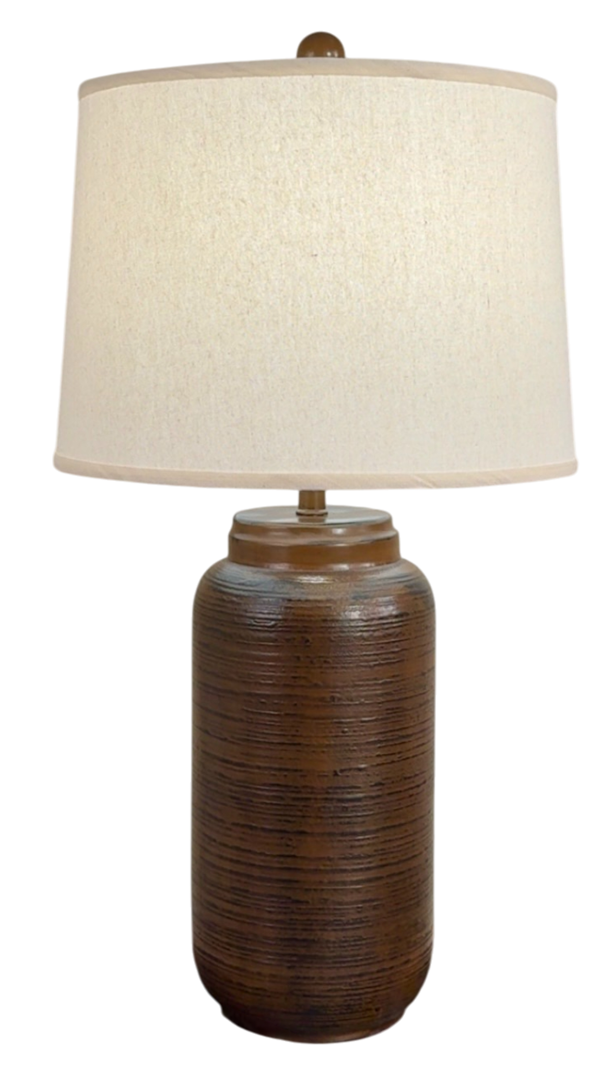 Distressed Camel Large Ginger Jar Table Lamp