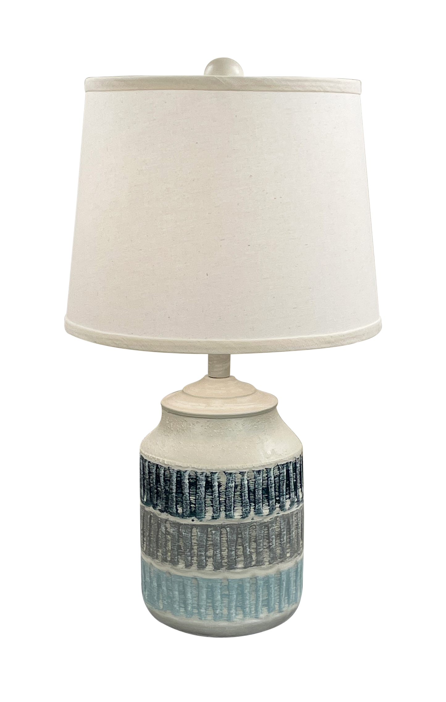 Weathered Cottage/Nautical Accent Pot with Oval Indentions