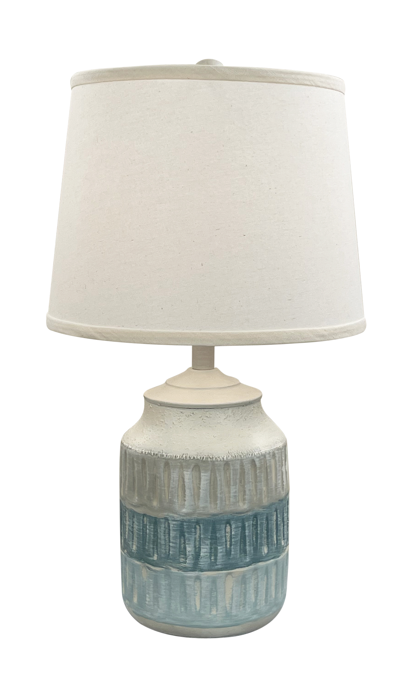 Weathered Cottage/Tide Accent Pot with Oval Indentions