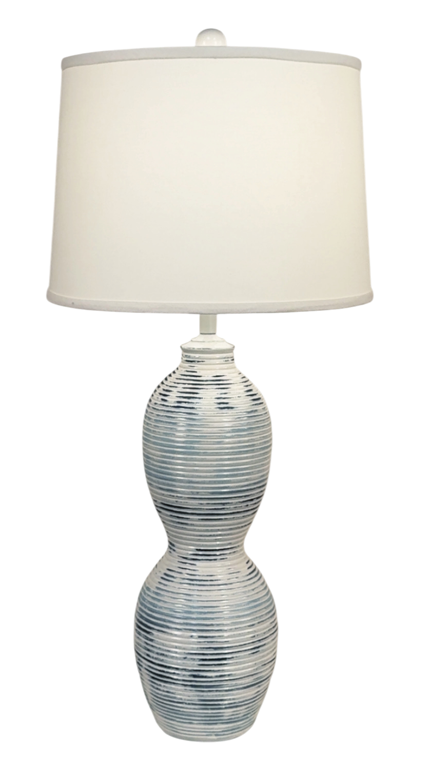 Nude/Nautical Ribbed Bodice Table Lamp