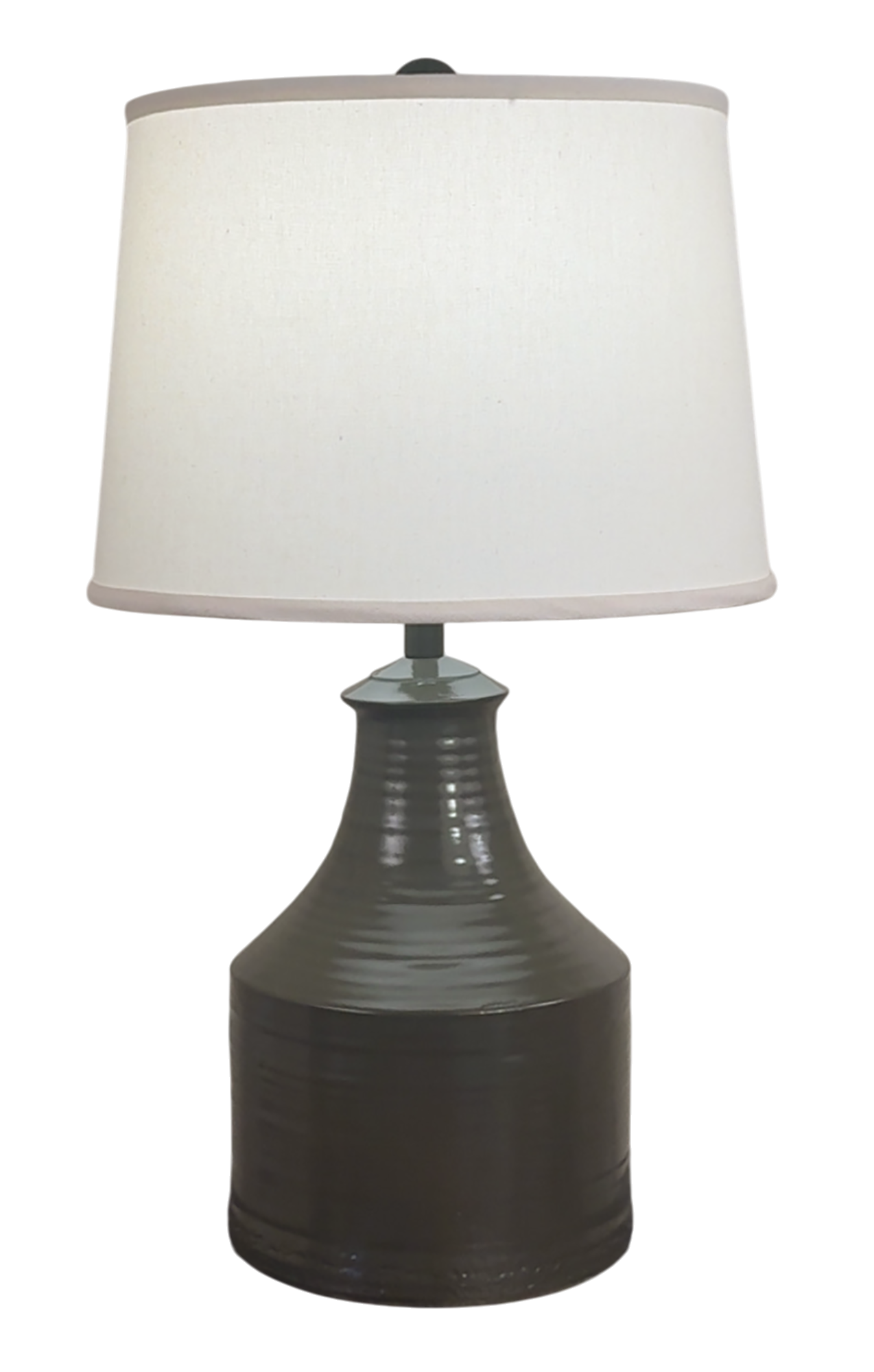 HIGH GLOSS GROVE WIDE CLAY JUG TBALE LAMP