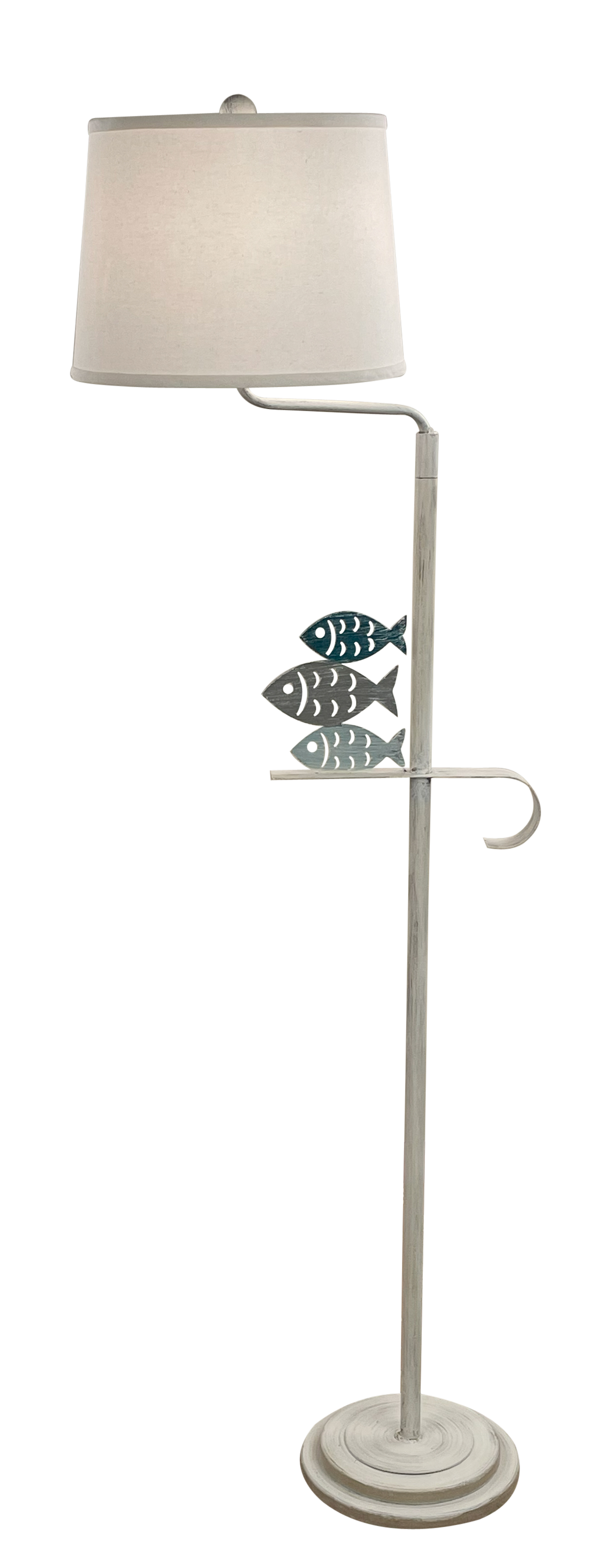 Nautical Iron 3 Fish Swing Arm Floor Lamp