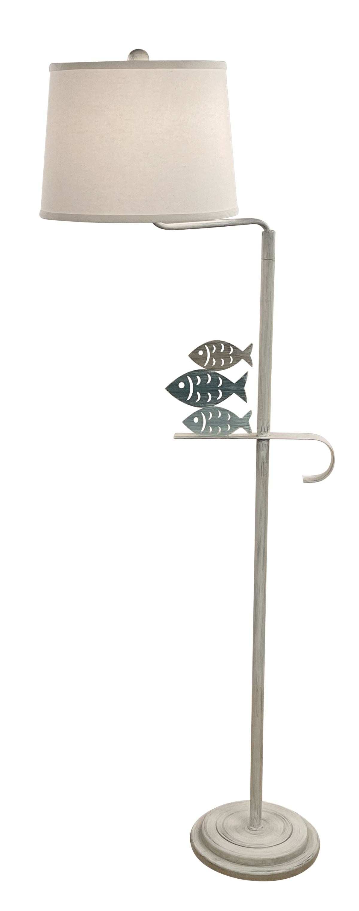 Tide Iron 3 Fish Swing Arm Floor Lamp