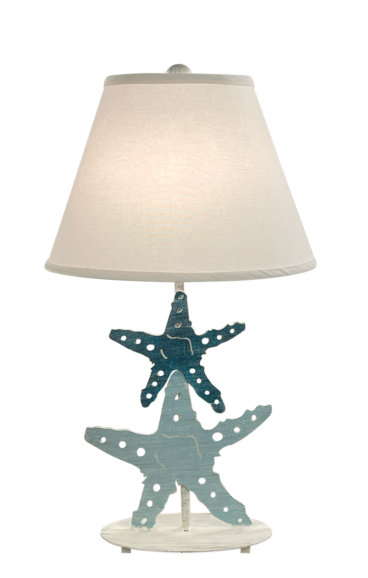 Nautical Iron 2 Starfish Table Lamp