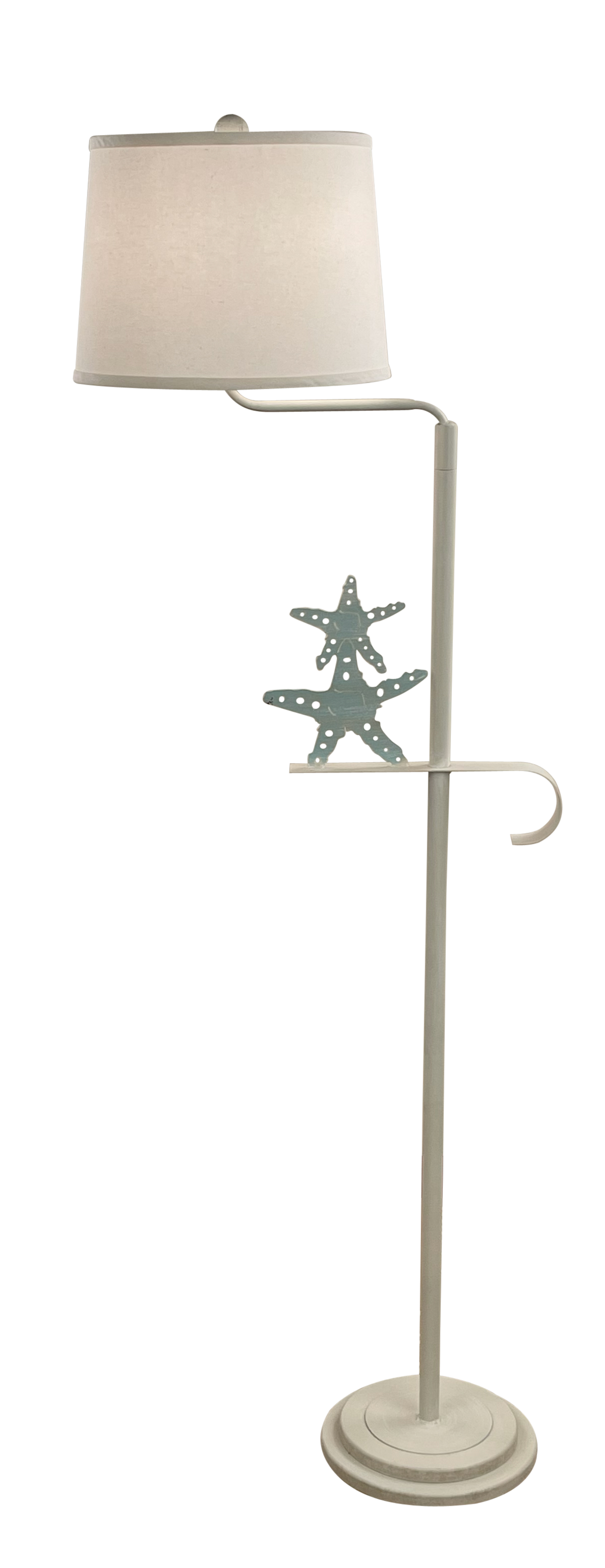 Beachside Iron 2 Starfish Swing Arm Floor Lamp