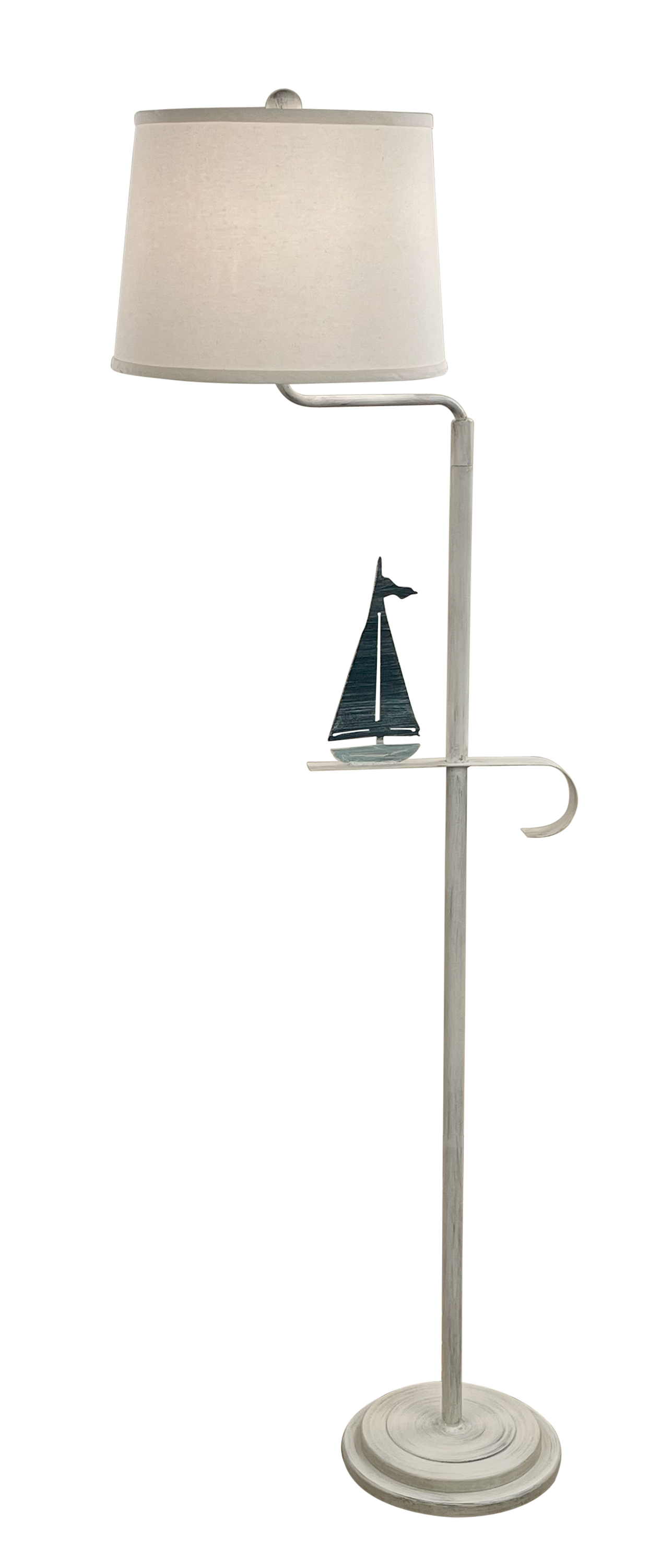 Nautical Iron Sailboat Swing Arm Floor Lamp