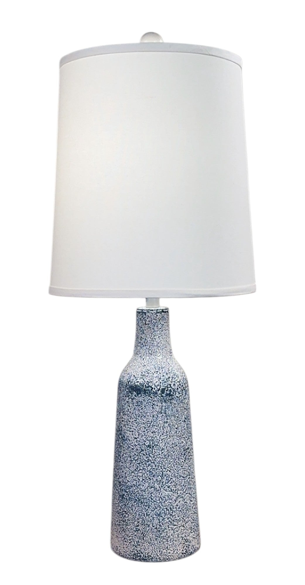 Farmhouse/Navy Textured Vase with Tapered Neck