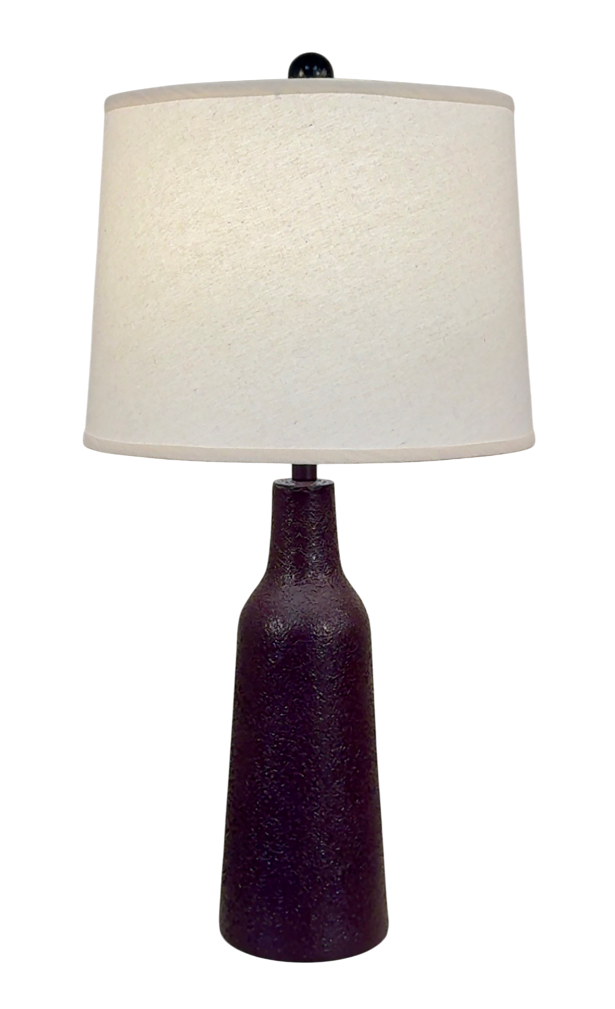 High Gloss Plum Textured Vase with Tapered Neck