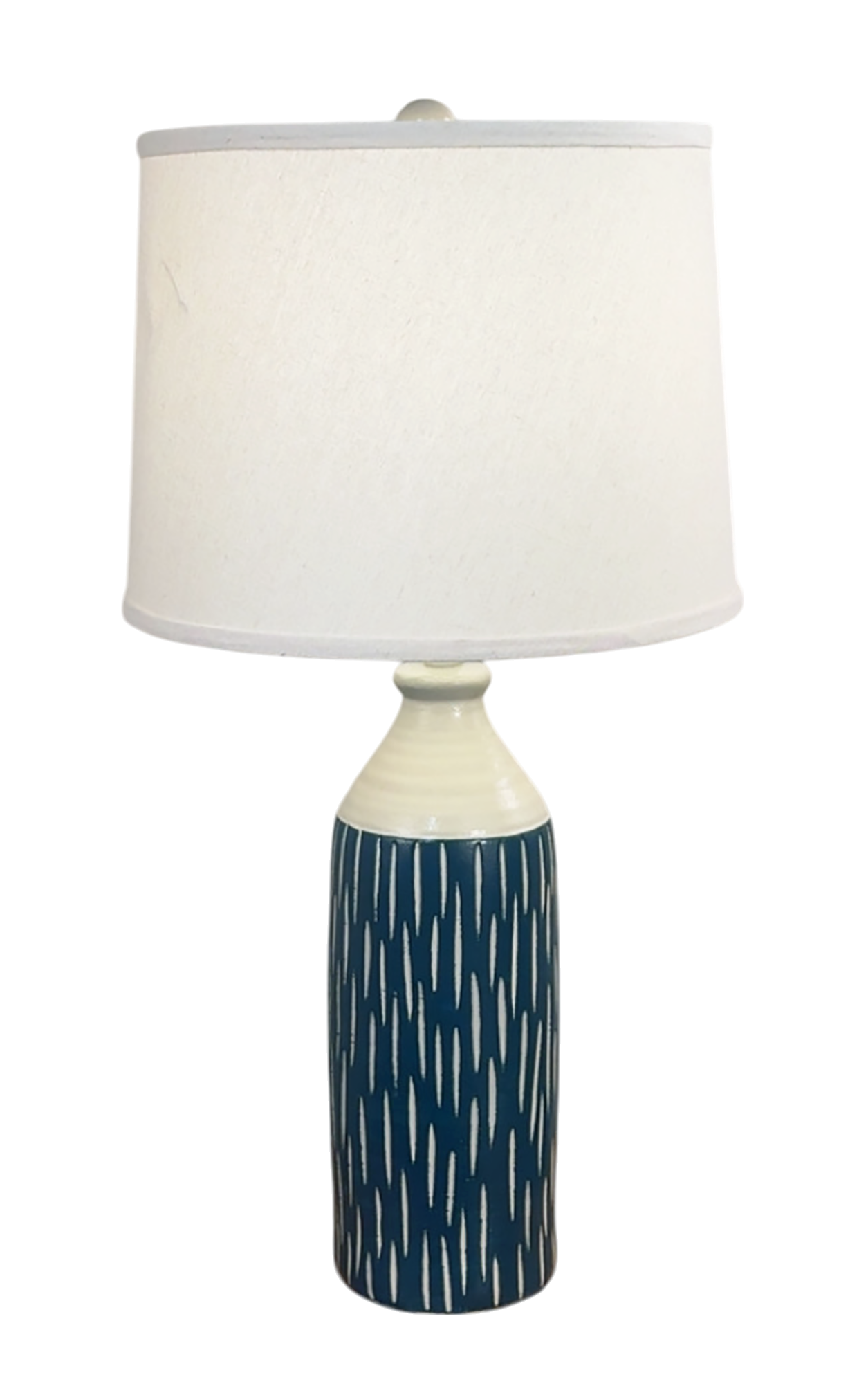 Shoreline Tan/Sea Tall Textured Vase with Small Indented Lines