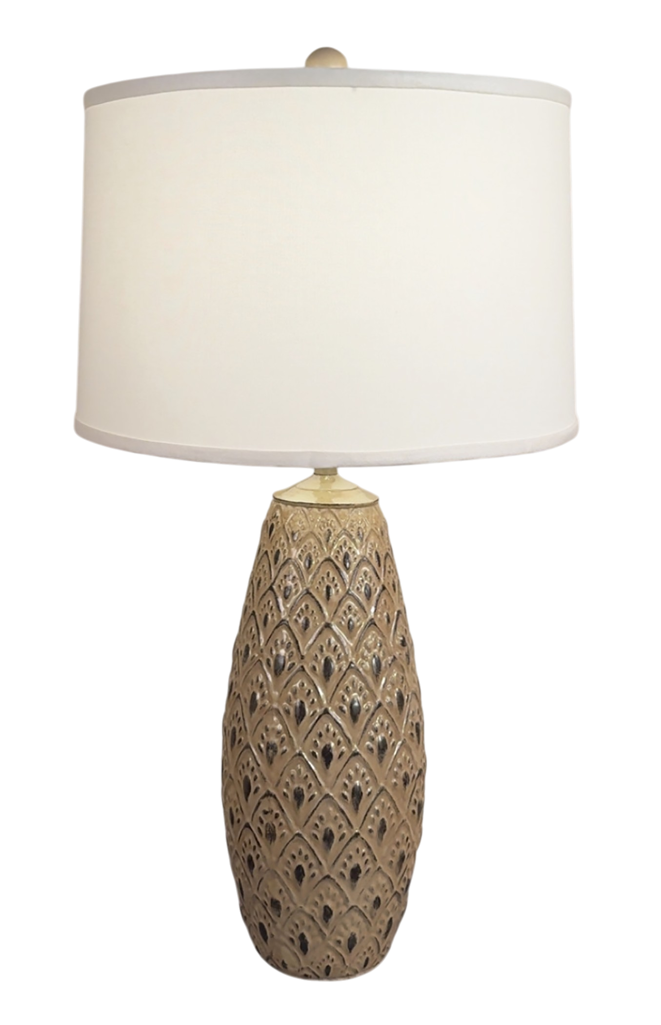 Rustic Large Fleur De Lis Vase Table Lamp