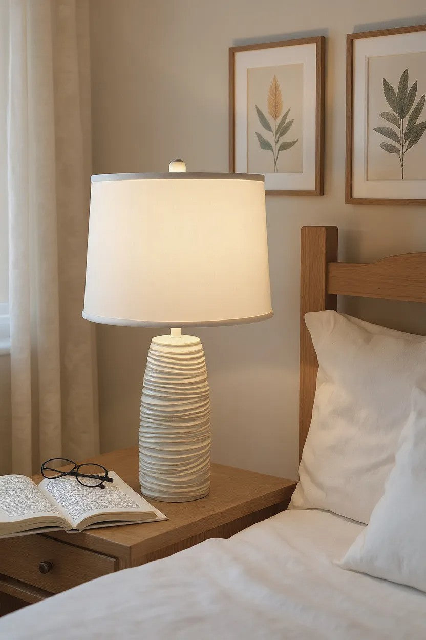 Nude/Sisal Wave Table Lamp