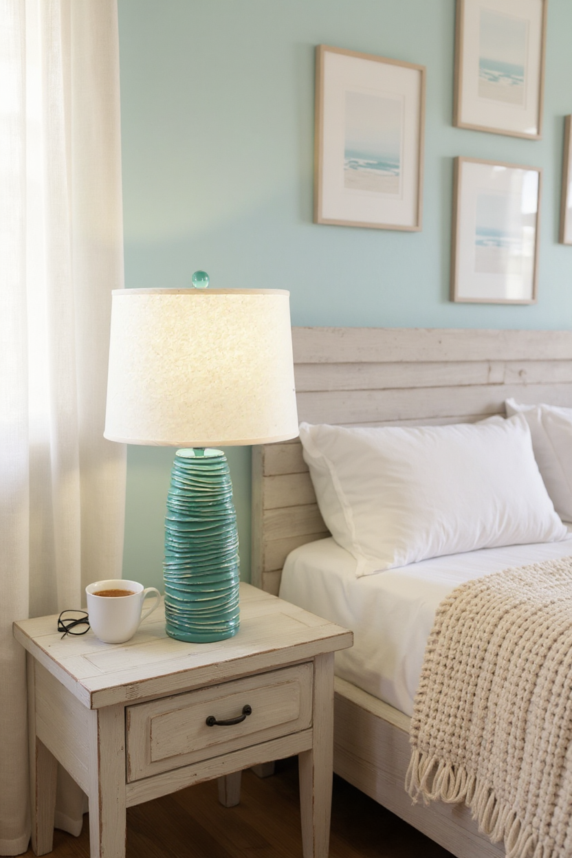 Leaf/Sisal Wave Table Lamp