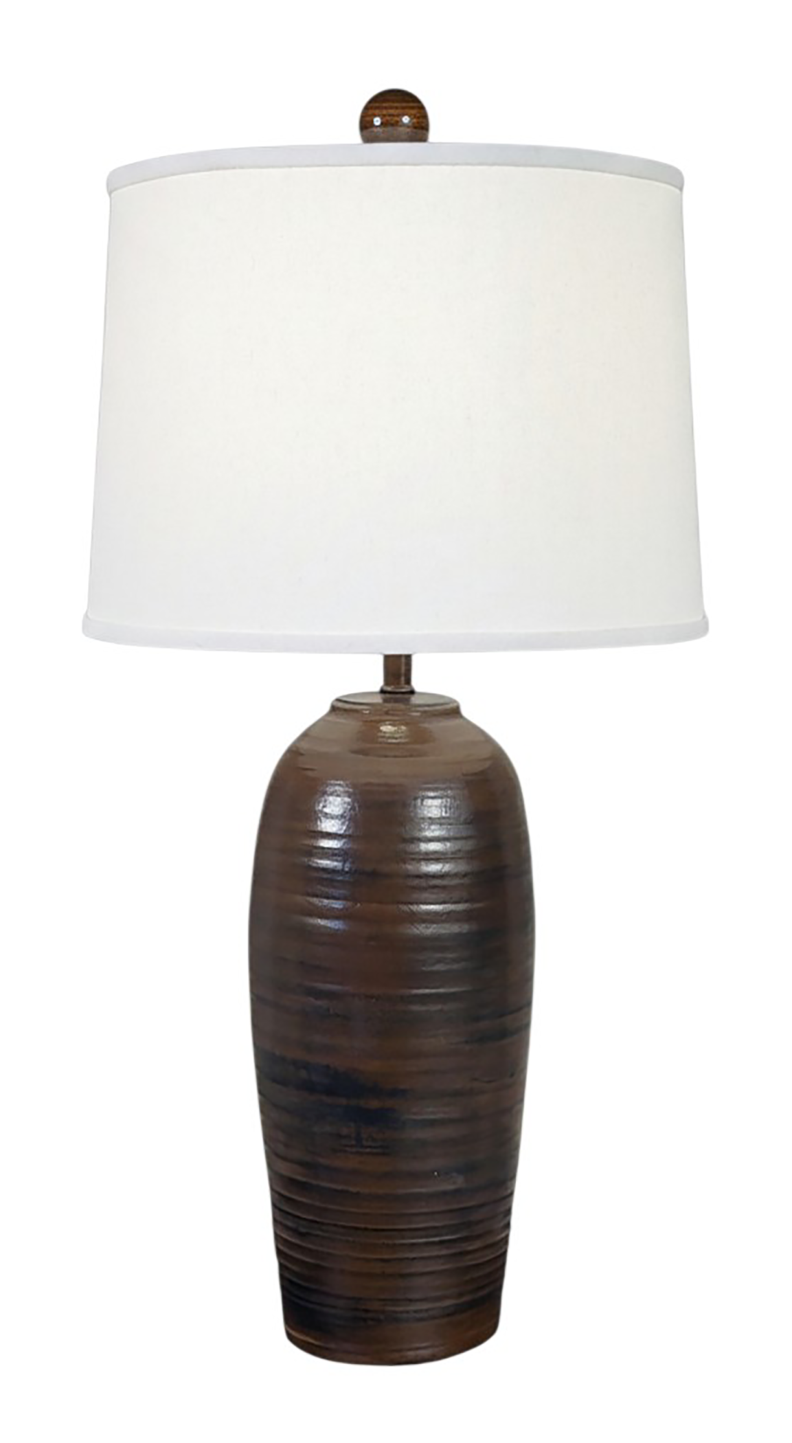 Distressed Camel Tall Indented Ginger Jar - Coast Lamp Shop