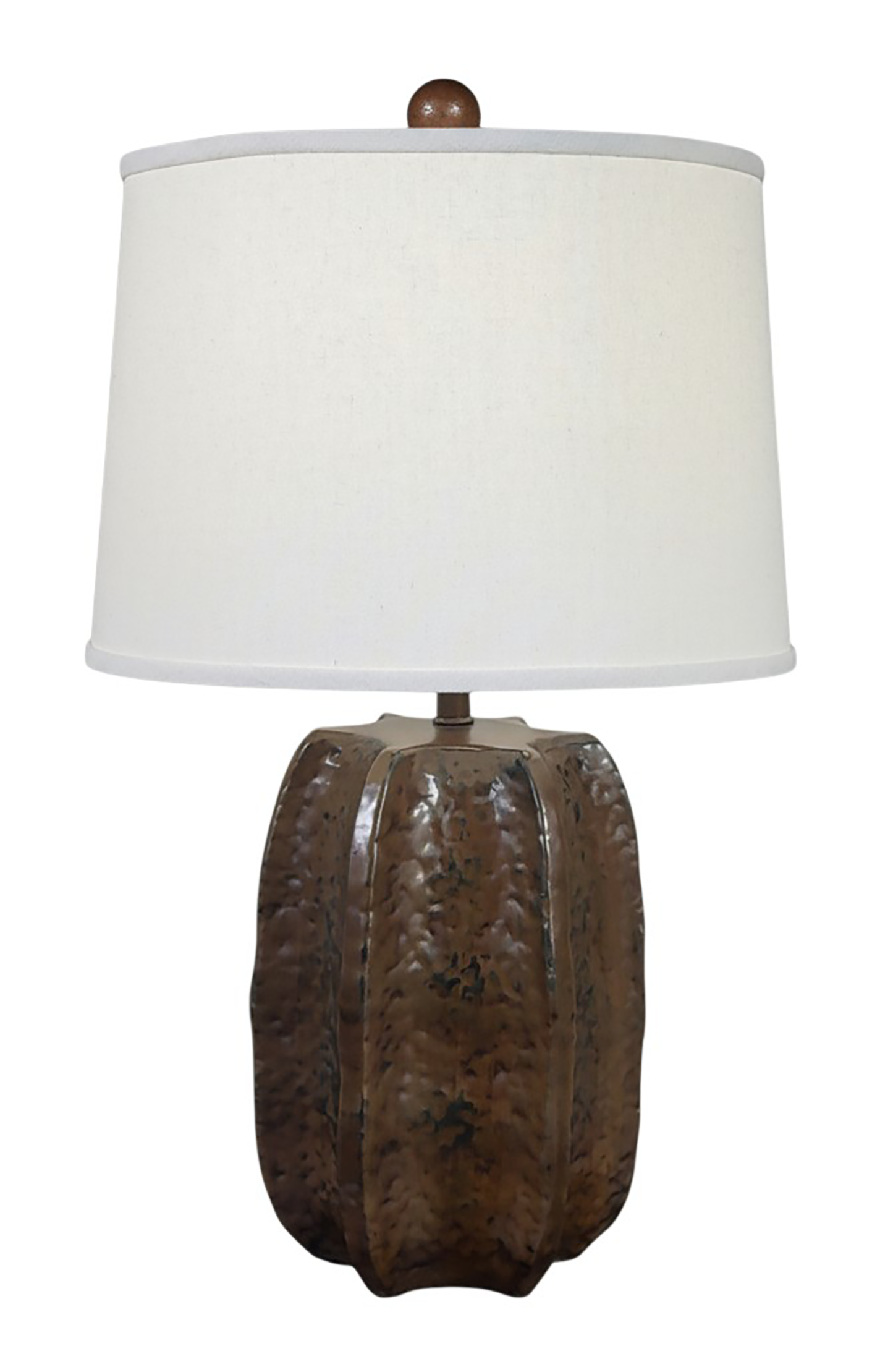 Distressed Camel Textured Sculpture Table Lamp - Coast Lamp Shop