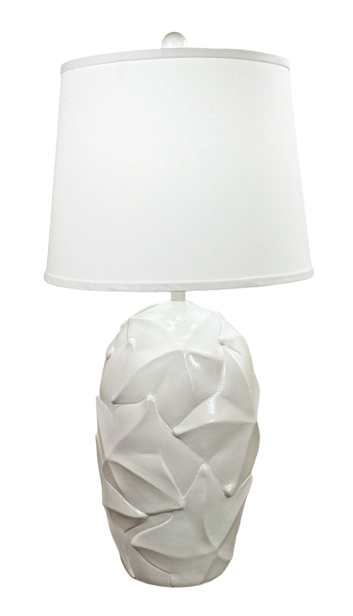 High Gloss Ivory Starfish Table Lamp
