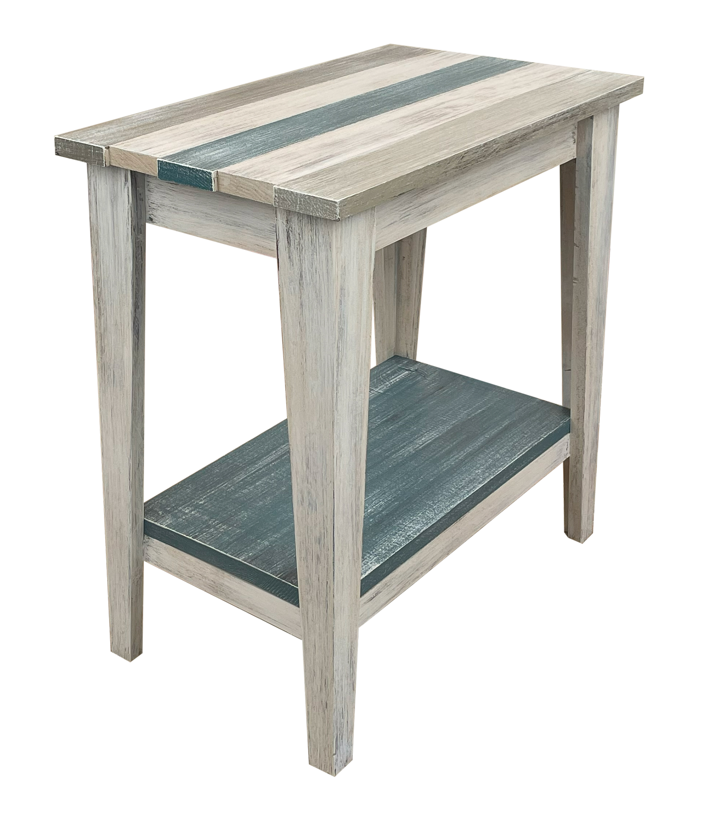 TIDE STRIPE TAPERED ALL WOOD SIDE TABLE