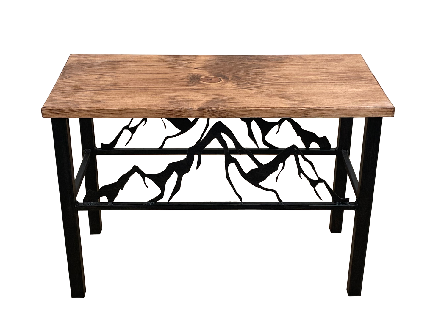 24" Iron Mountain Scene Bench