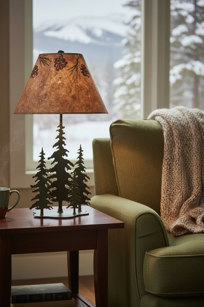 Pine 4 Tree Table Lamp