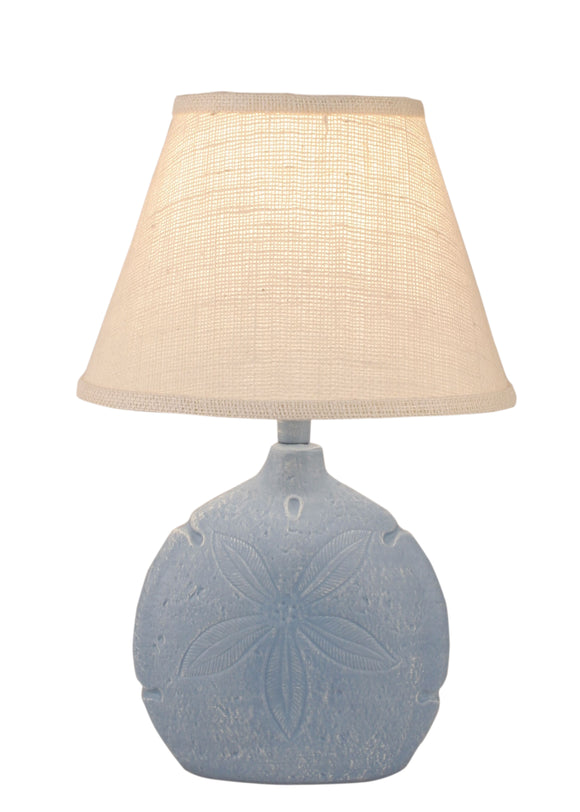 Weathered Wedgewood Blue Sand Dollar Accent Lamp - Coast Lamp Shop