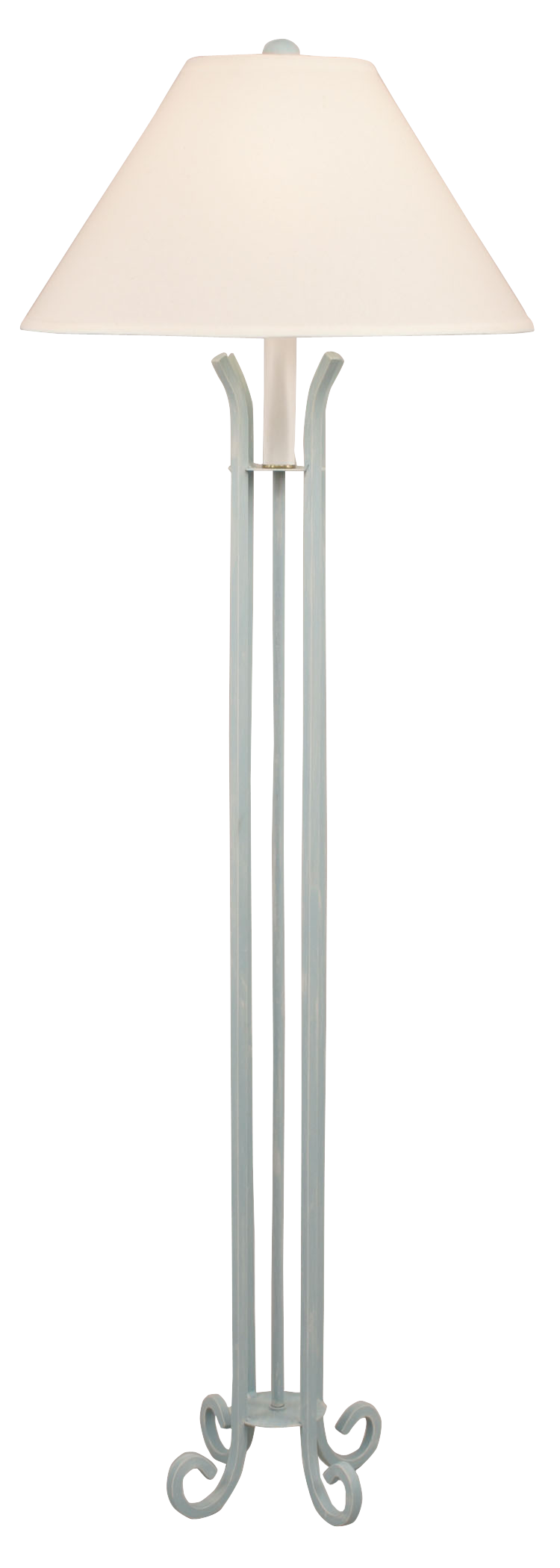 Weathered Atlantic Grey Iron 4 Footed Floor Lamp - Coast Lamp Shop