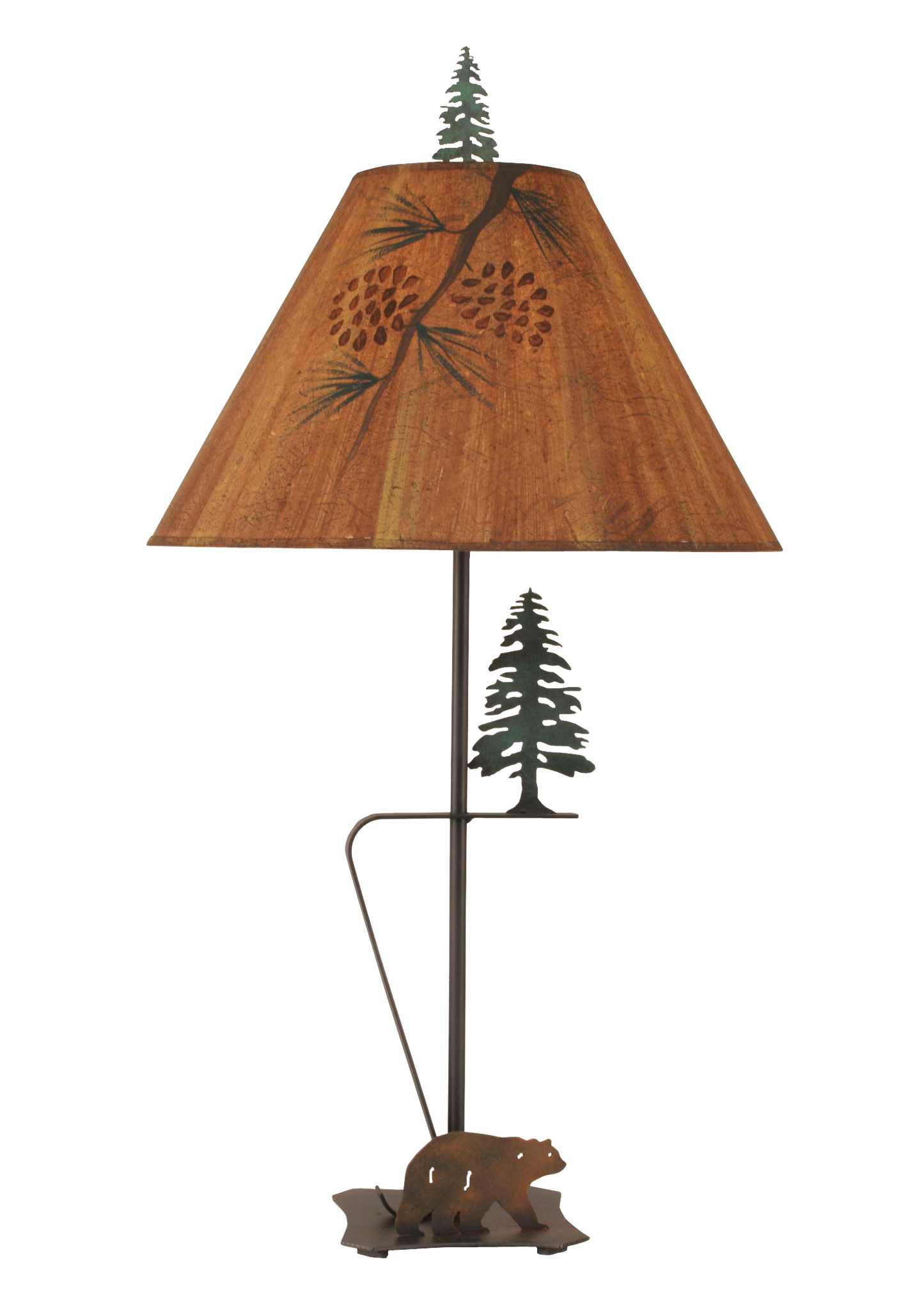 Outland Walking Bear and Pine Table Lamp - Coast Lamp Shop