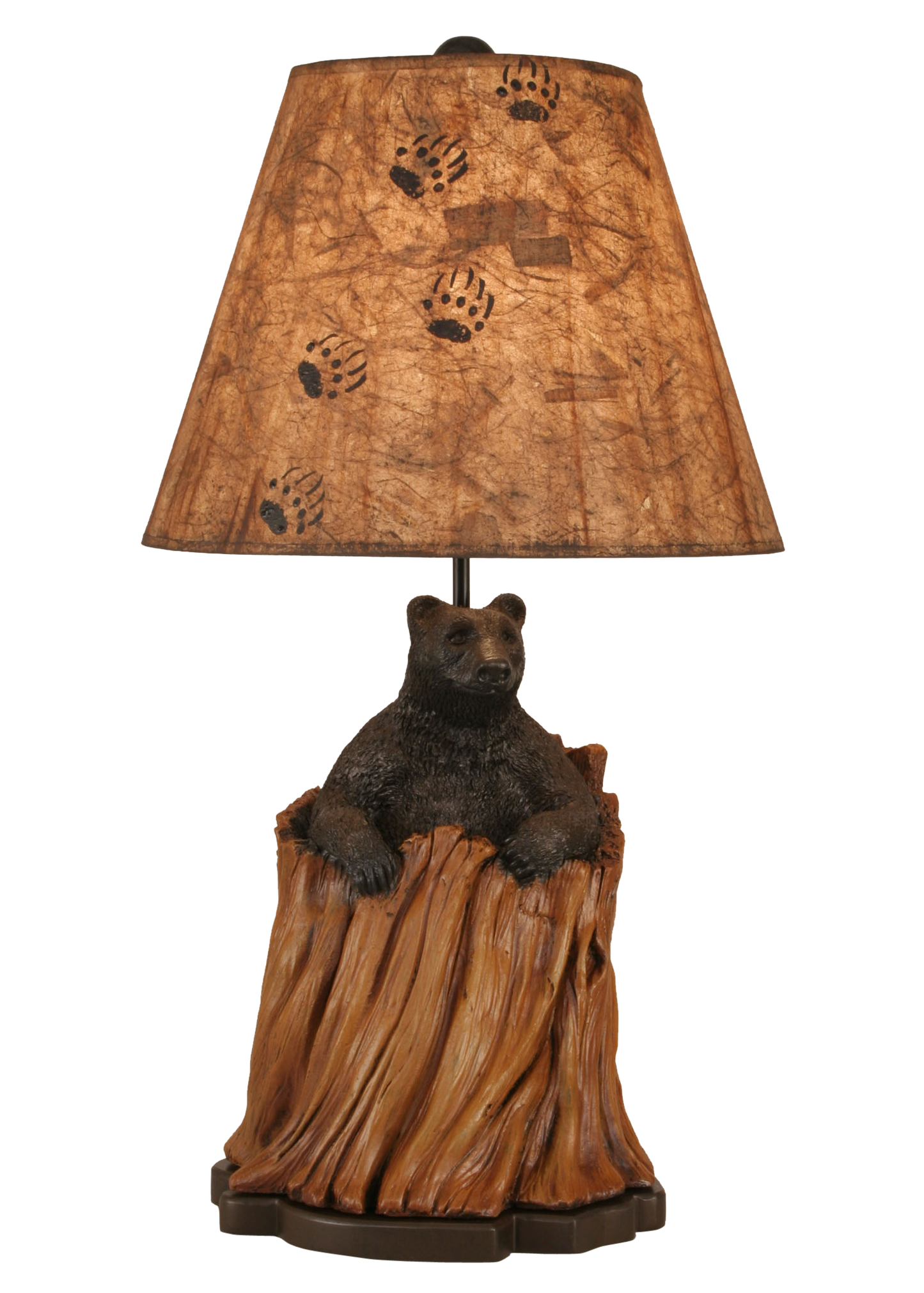Koadiak/Honey Bear in Stump Table Lamp - Coast Lamp Shop