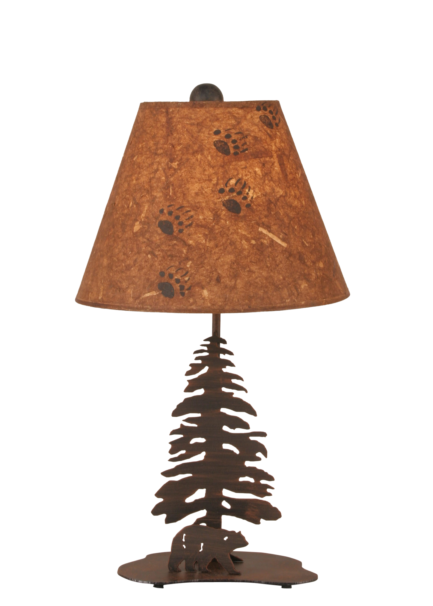 Burnt Sienna Tree and Bear Accent Lamp - Coast Lamp Shop