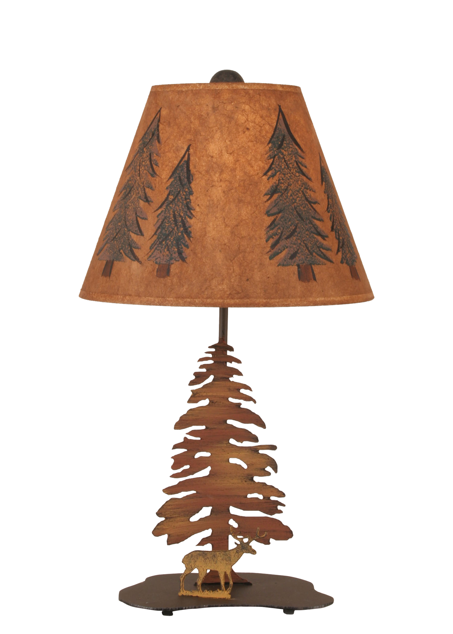 Charred Tree and Deer Accent Lamp - Coast Lamp Shop