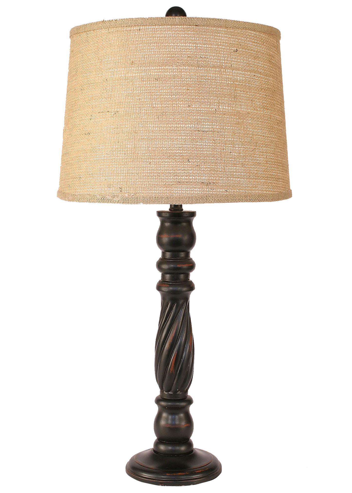 Distressed Black Swirl Table Lamp - Coast Lamp Shop