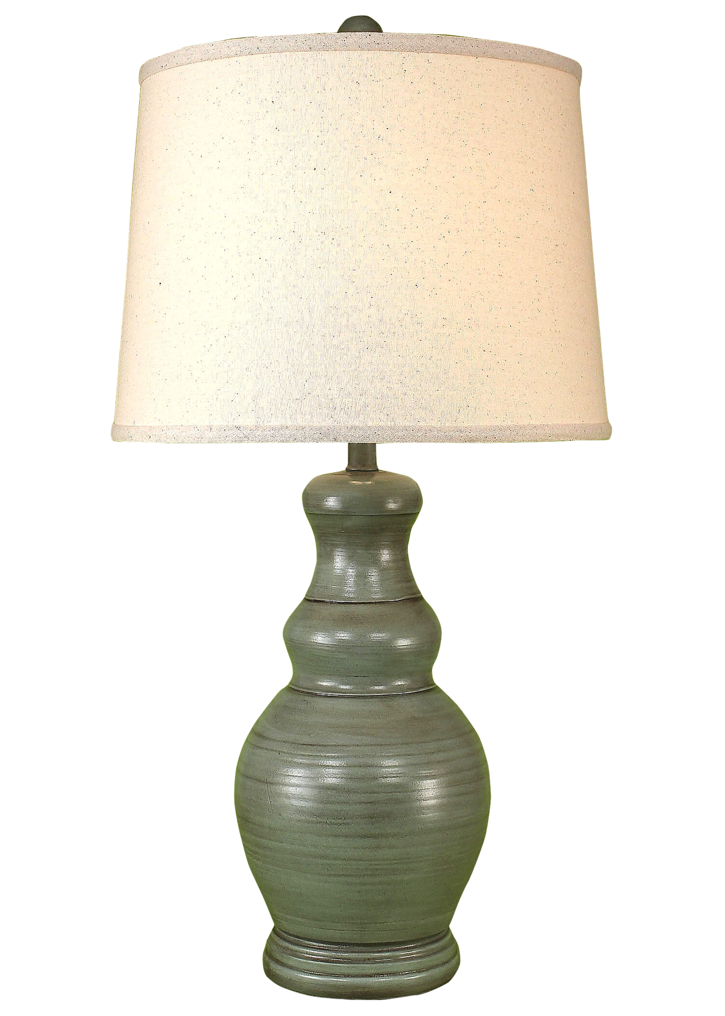 Glazed Atlantic Grey Classic Casual Table Lamp - Coast Lamp Shop