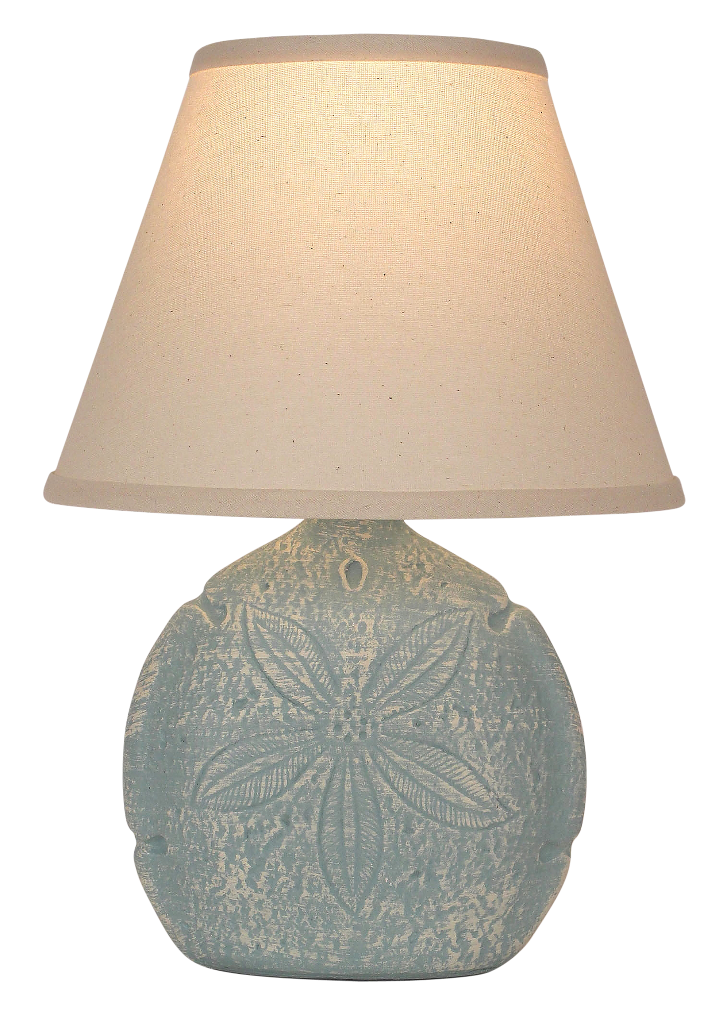 Weathered Atlantic Grey Sand Dollar Accent Lamp - Coast Lamp Shop