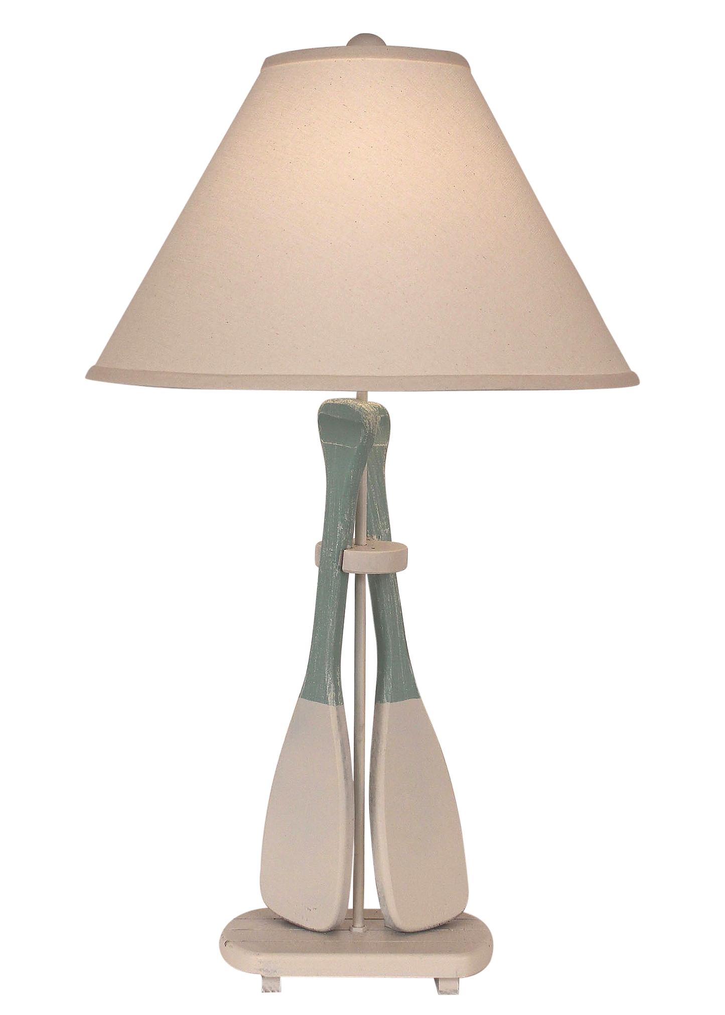 Nude/Shaded Cove 2-Paddle Table Lamp - Coast Lamp Shop