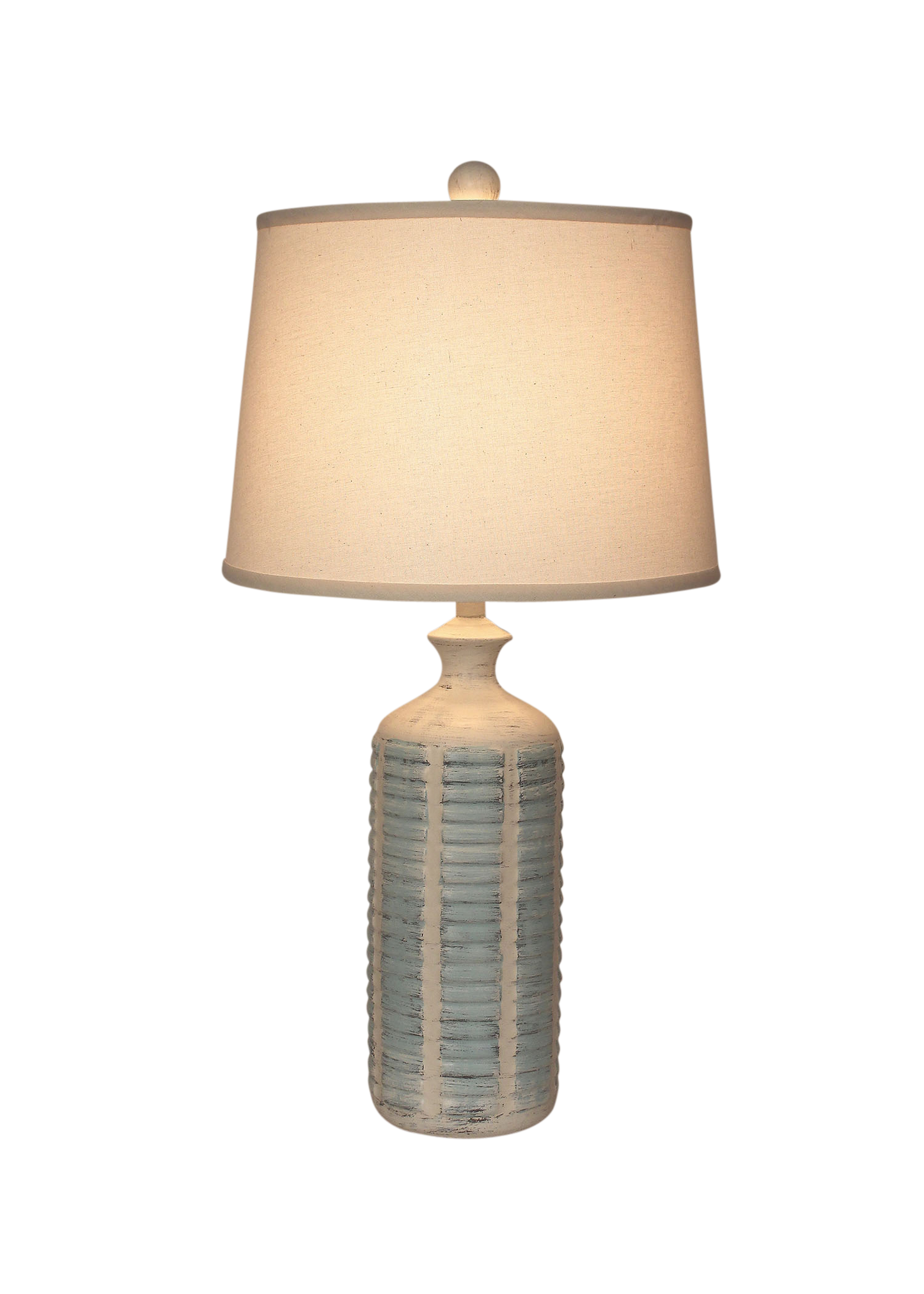 Cottage/Atlantic Grey Round Shutter Pot - Coast Lamp Shop