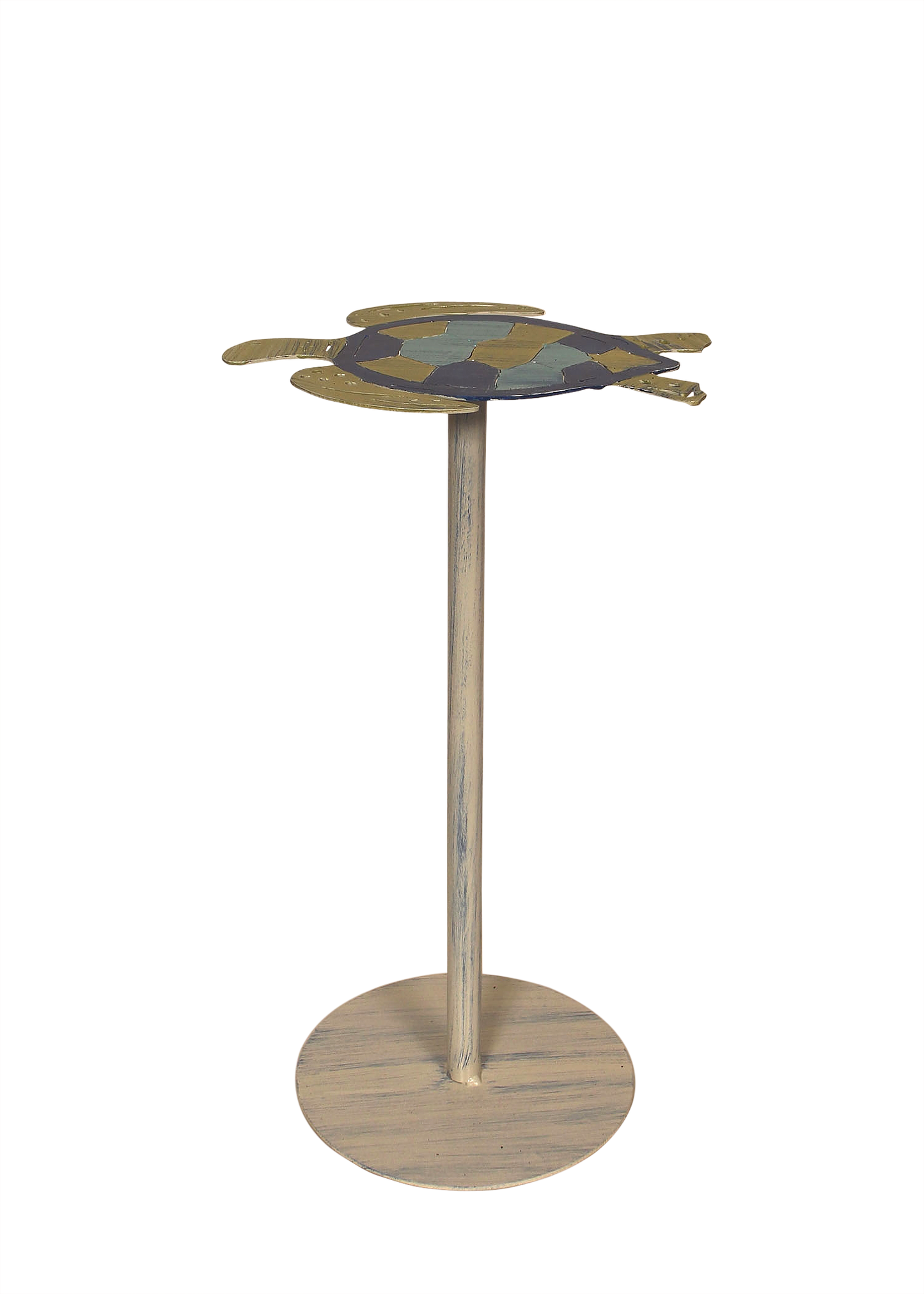 Bright Stripe Iron Turtle Drink Table - Coast Lamp Shop