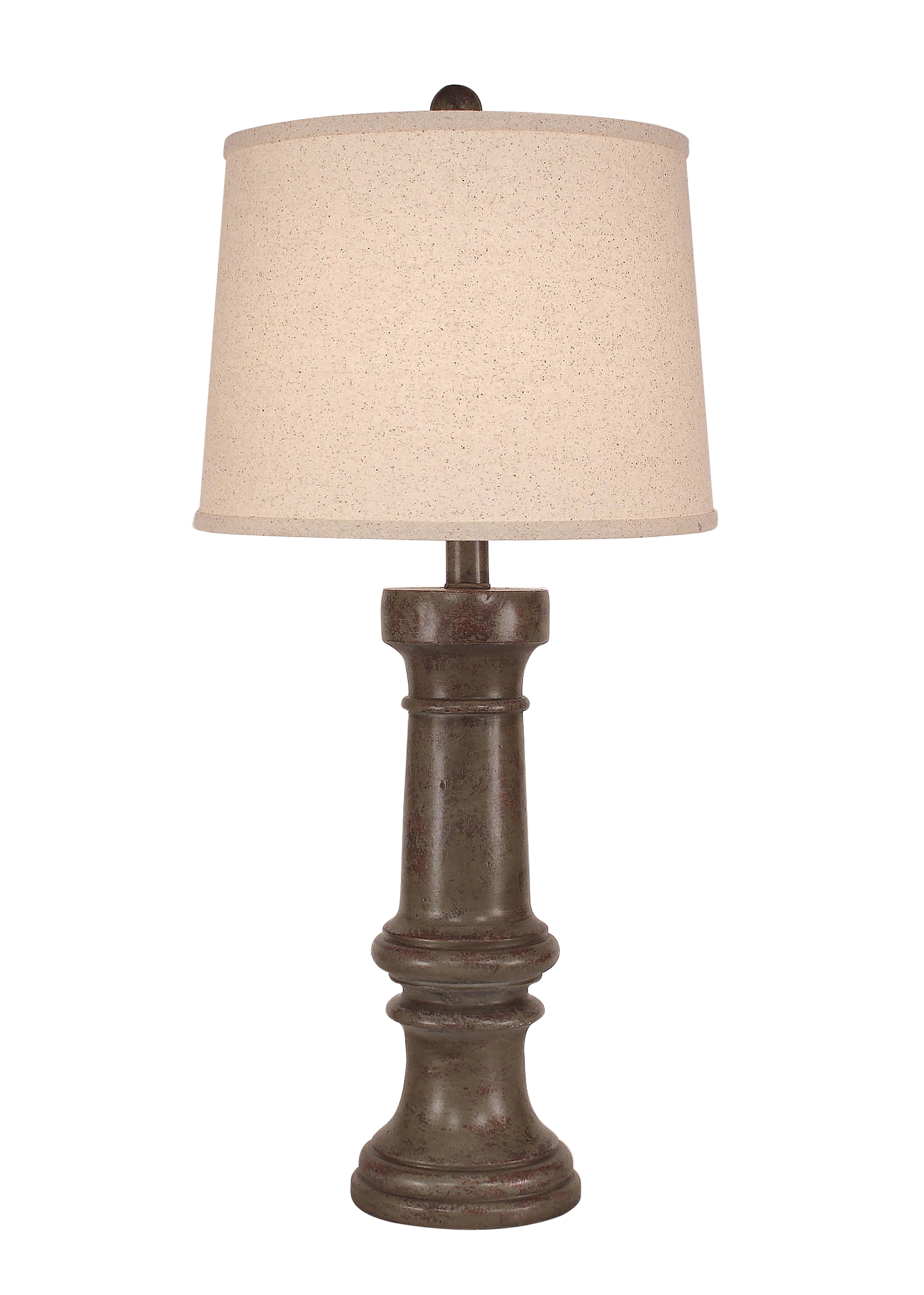 Tarnished Pale Grey Chunky Casual Table Lamp - Coast Lamp Shop