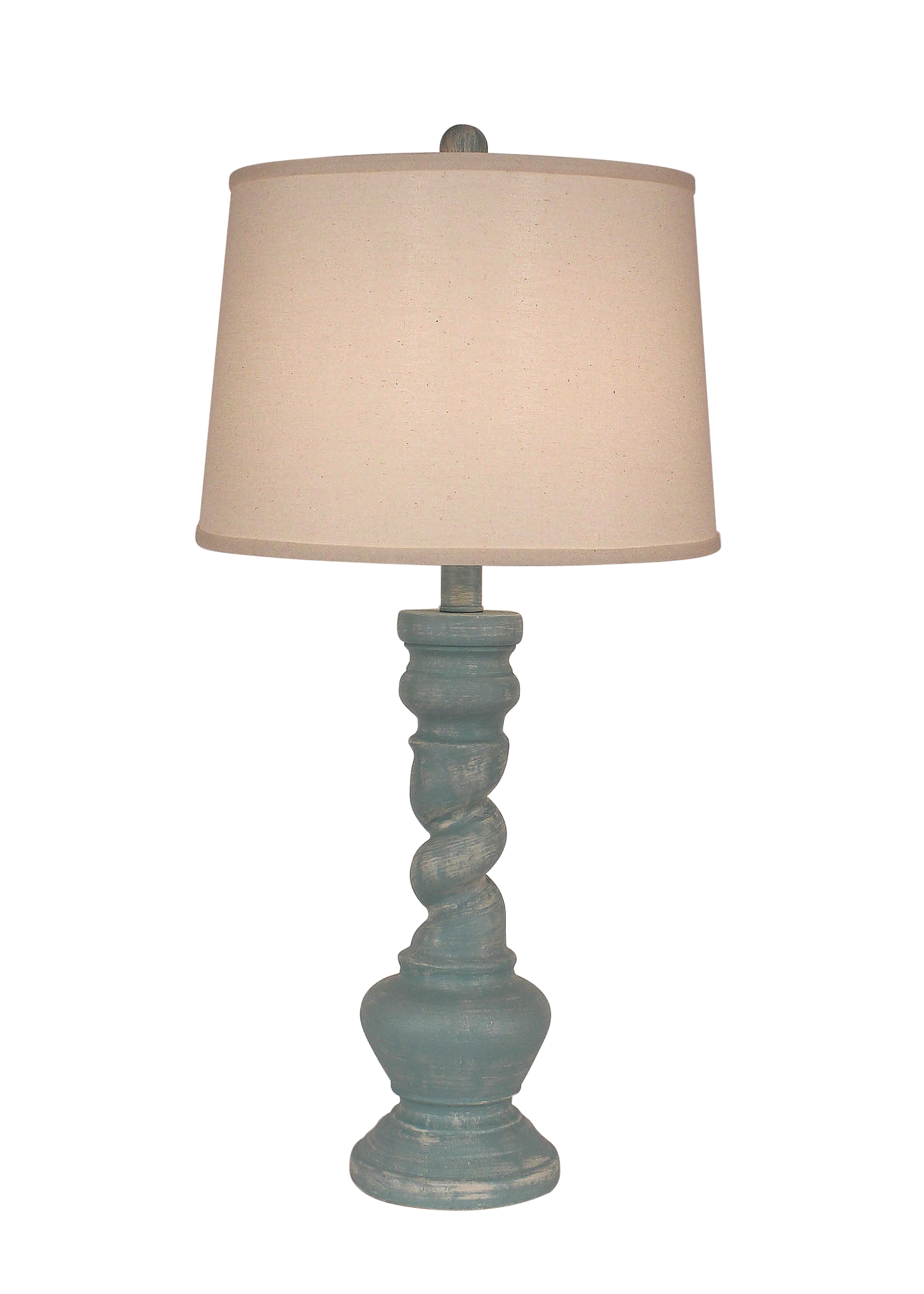 Weathered Atlantic Grey Country Twist Table Lamp - Coast Lamp Shop