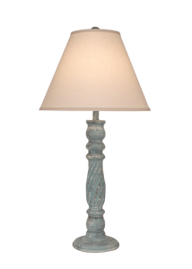 Atlantic Grey Swirl Candlestick Table Lamp - Coast Lamp Shop