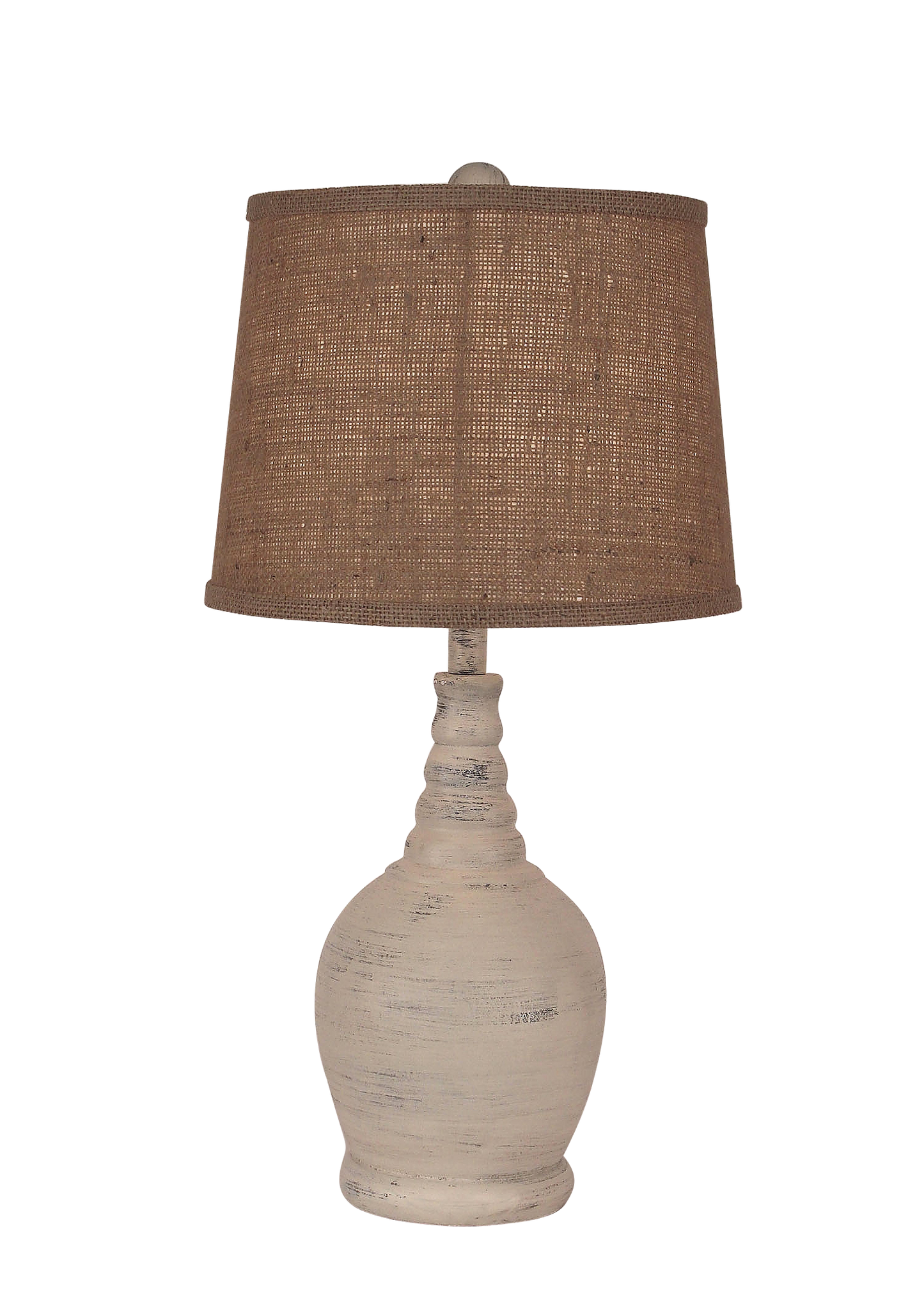 Cottage Round Accent Lamp w/ Ribbed Neck - Coast Lamp Shop