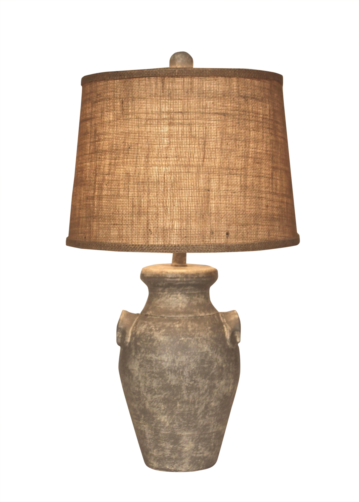 Cement 2-Handle Tapered Crock - Coast Lamp Shop