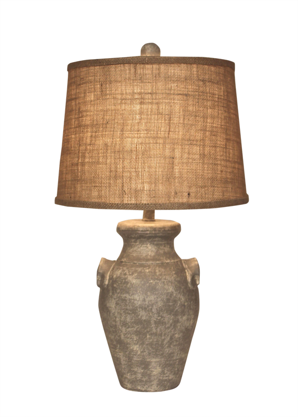 Cement 2-Handle Tapered Crock - Coast Lamp Shop