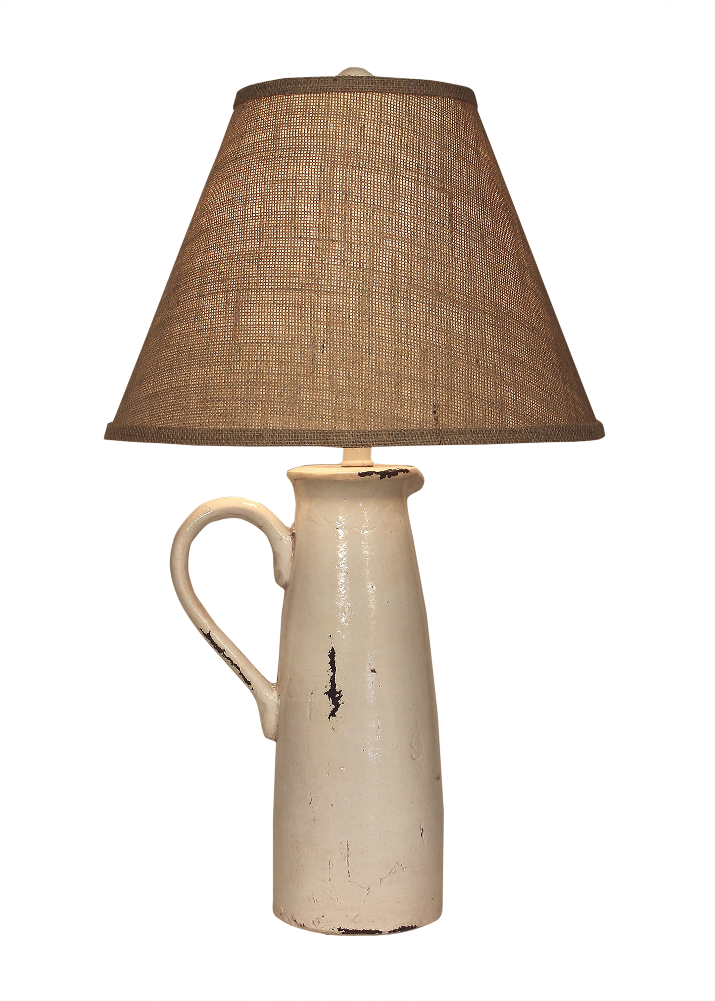 Light Nude Large Handle Pitcher Table Lamp - Coast Lamp Shop