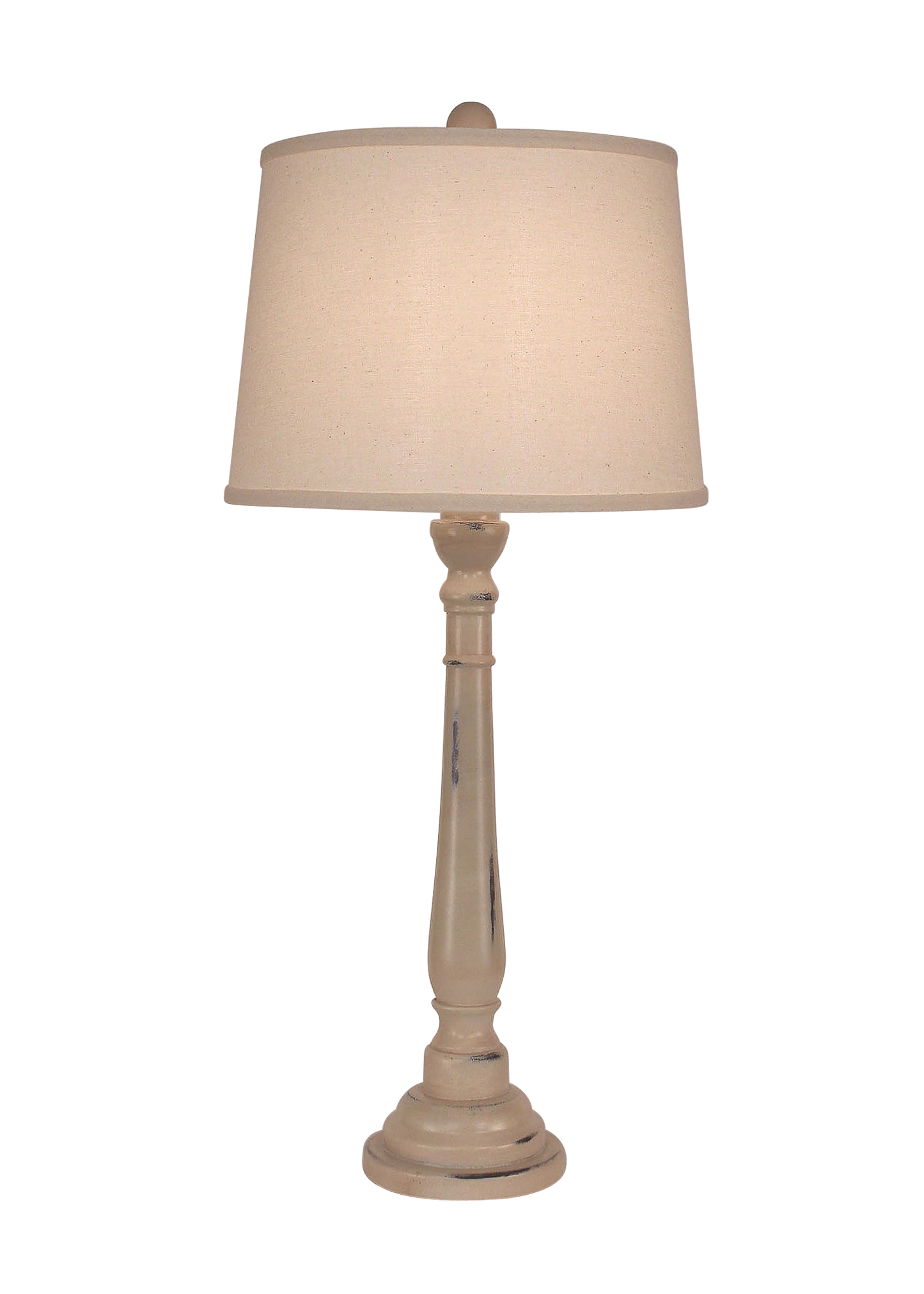 Distressed Cottage Round Buffet Lamp - Coast Lamp Shop