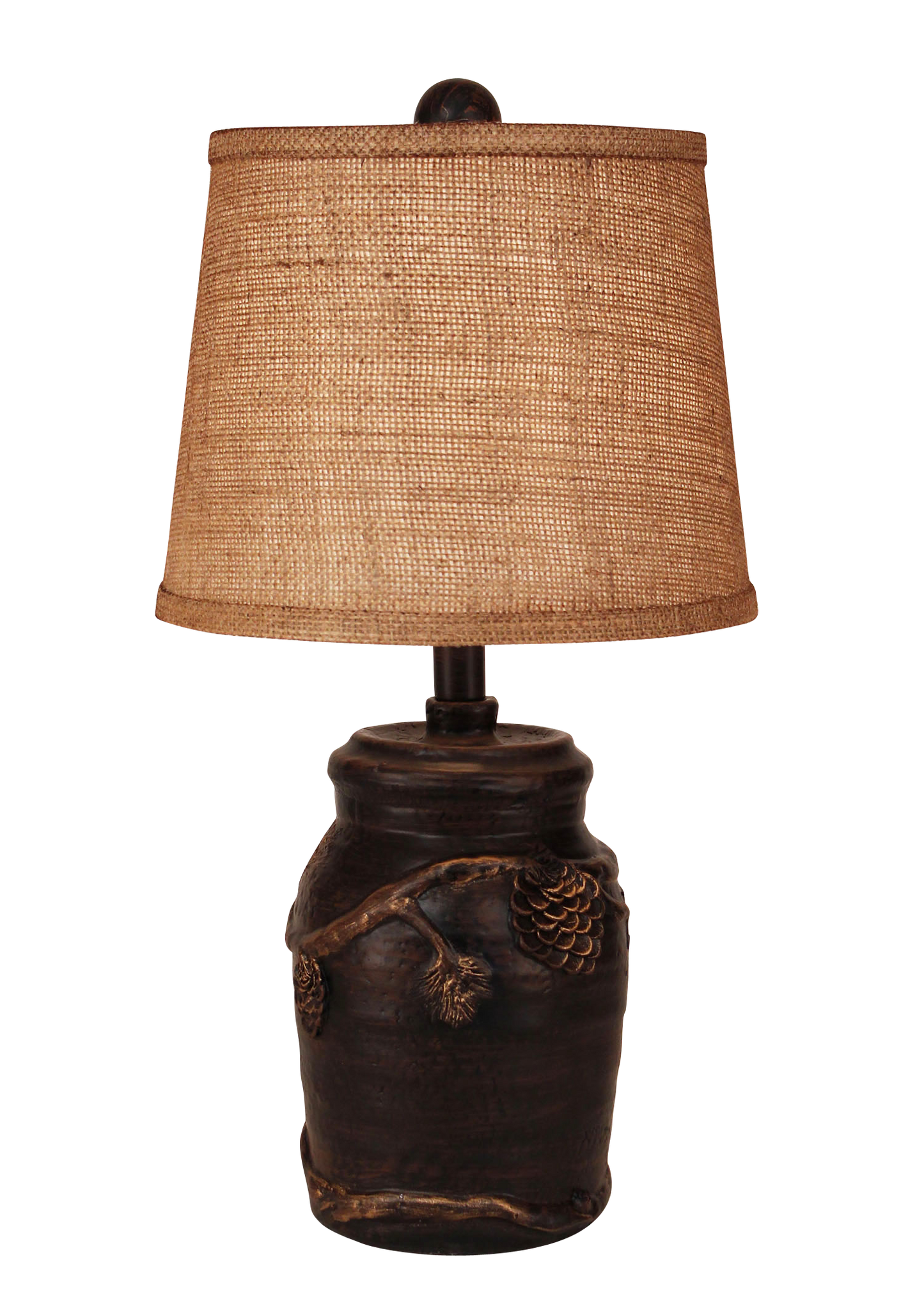 Burnt Sienna Mini Pine Cone Accent Lamp - Coast Lamp Shop